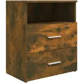 vidaXL Nachtkastje 50x32x60 cm gerookt eikenkleurig