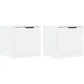 vidaXL Nachtkastjes 2 st 40x39x40 cm wit