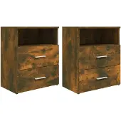 vidaXL Nachtkastjes 2 st 50x32x60 cm gerookt eikenkleurig