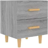 vidaXL Nachtkastje 40x35x47,5 cm grijs sonoma eikenkleurig