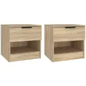 vidaXL Nachtkastjes 2 st bewerkt hout sonoma eikenkleurig