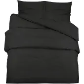 vidaXL Dekbedovertrekset 200x200 cm katoen zwart