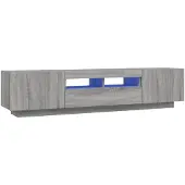vidaXL 2-delige Tv-meubelset met LED bewerkt hout grijs sonoma eiken