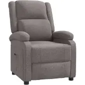 vidaXL Fauteuil verstelbaar stof taupe