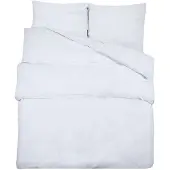 vidaXL Dekbedovertrekset 200x220 cm katoen wit