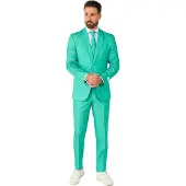 Opposuits Trendy Turquoise Kostuum | Groen | Maat 48