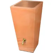 Prestige Regenton manhattan gewassen terracotta 100L incl. messing kraantje