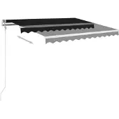 vidaXL Luifel automatisch met LED en windsensor 350x250 cm antraciet
