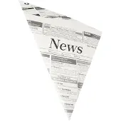 Papstar Tipzakjes Newsprint, volume 250 g, L 230 x B 230 x H 325 mm, vetvrij, composteerbaar, perkament vervangend papier, grijs-zwart, 1000 stuks.