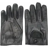Swift retro racing leren handschoenen zwart