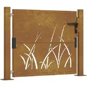 vidaXL Poort grasontwerp 100x75 cm cortenstaal