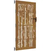 vidaXL Poort 85x175 cm bamboe-ontwerp cortenstaal