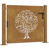 vidaXL Poort 100x100 cm boomontwerp cortenstaal