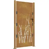 vidaXL Poort grasontwerp 100x200 cm cortenstaal