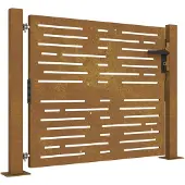 vidaXL Poort 100x100 cm vierkant cortenstaal