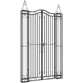 vidaXL Poort 121x8x200 cm smeedijzer zwart