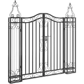 Super Merchant Poort 121x8x120 cm smeedijzer zwart