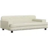 vidaXL Hondenmand 90x53x30 cm kunstleer crèmekleurig