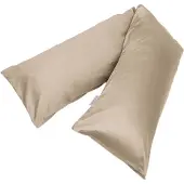 Yumeko Kussensloop Katoen Satijn 35x160 Beige - Eco, Bio & Fairtrade