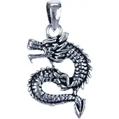 MOOYE ® - Collectie Zilveren Chinese Draak ketting hanger