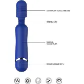 Shots Siliconen Massage Wand Vibrator Flexibel - Blauw