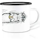 Ligarti Handgemaakte emaille mok Clam 300ml