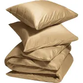 Yumeko Dekbedovertrek set Katoen Satijn 240x220 Beige - Eco, Bio & Fairtrade