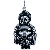MOOYE ® - Collectie Zilveren Hotei staand ketting hanger