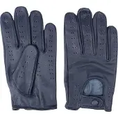 Swift retro racing leren handschoenen blauw