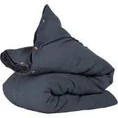 Yumeko Kinderdekbedovertrek Jersey Katoen 100x135 Blauw - Eco, Bio & Fairtrade
