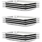 vidaXL Gastronormbakken 12 st GN 1/3 20 mm roestvrij staal