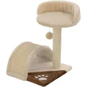 vidaXL Kattenkrabpaal met sisal krabpaal 40 cm beige en bruin