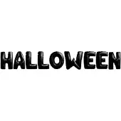 Folat Folieballonnen Letter Halloween Zwart
