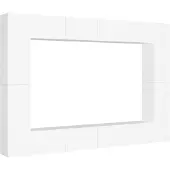 vidaXL 8-delige Tv-meubelset bewerkt hout wit