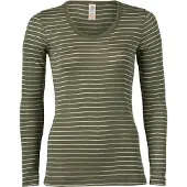 Engel - Women's Long-sleeved Shirt - Zijden ondergoed 42/44, olijfgroen