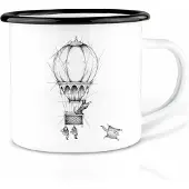 Ligarti Handgemaakte emaille mok Ballonvaarders 300ml