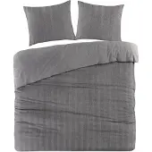 Papillon Dekbedovertrek Beaufort Antraciet Flanel-140 x 200 / 220 cm | 1-Persoons