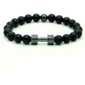 Memphis Kralen armband Onyx Dumbbell Black