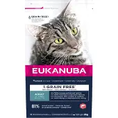 Eukanuba Adult met zalm graanvrij kattenvoer 2 x 10 kg