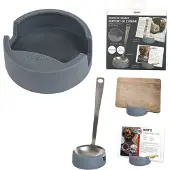 Cook Concept Lepelsteun plank en plank silicone, 2-voudig assorti