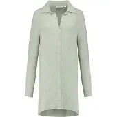 Yumeko Blouse Gewassen Linnen M Groen - Eco, Bio & Fairtrade
