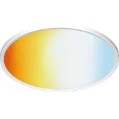 Müller-Licht Slimme plafondlamp Amela, dimbaar, wit / opaal, Woon-/ Eetkamer, Kunststof, Slimme plafondlamp