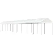 vidaXL Prieel met dak 20,07x2,28x2,69 m polyetheen wit