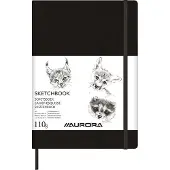 Aurora Schetsboek - Tekenboek - A4 - 110g - Zwart - 96 Bladzijden