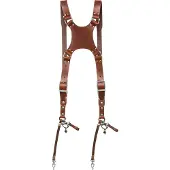 The Hantler Dual camera harness Cognac / Old silver, Regular