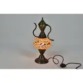 Halay Handgemaakt Turkse Ibrik tafellamp multicolour Oosterse karaf nachtlamp sfeerlamp