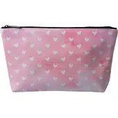 Juleeze Toilettas Dames 26x6x16 cm Roze Wit Kunststof Hartjes