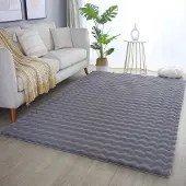 Flycarpets Felicia Hoogpolig Fluffy 3D Design Vloerkleed - Grijs - 200x290 cm