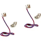 Mascow Hondenriem – Lijn – – Rood/Blauw Geruit– 120cm - 2 stuks
