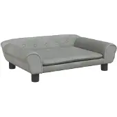 vidaXL Hondenmand 70x48x22 cm fluweel lichtgrijs